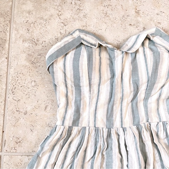 American Eagle Outfitters Blue and White Striped Strapless mini dress - Picture 2 of 4